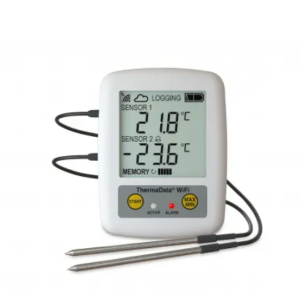 ETI ThermaData Wi-Fi Thermistor TD2F LCD with two External Fixed Temperature Sensors