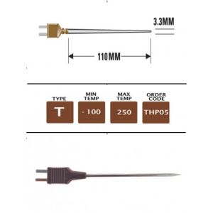 TM Electronics - T Type Plug Mounted Needle Probe 110 x 3.3mm - THP05 